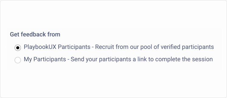 Use own participants