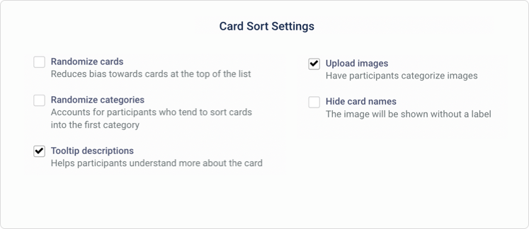 Flexible settings
