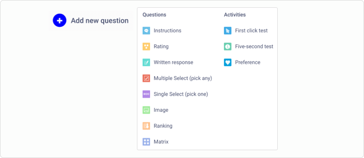 Question types