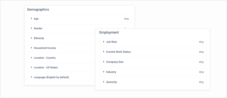 Consumer and professional targeting