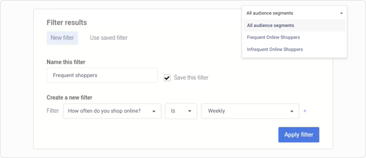 Advanced filtering