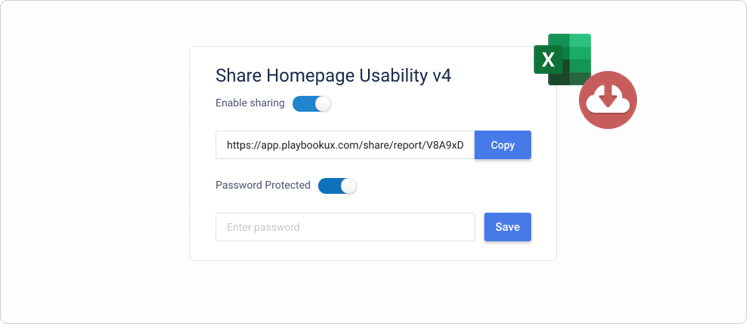 Share download and export projects