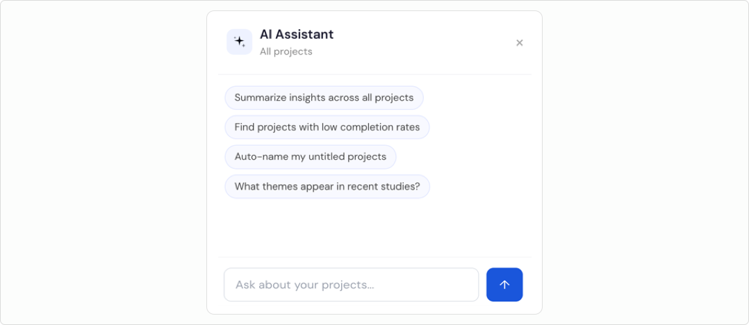 AI assistant interface