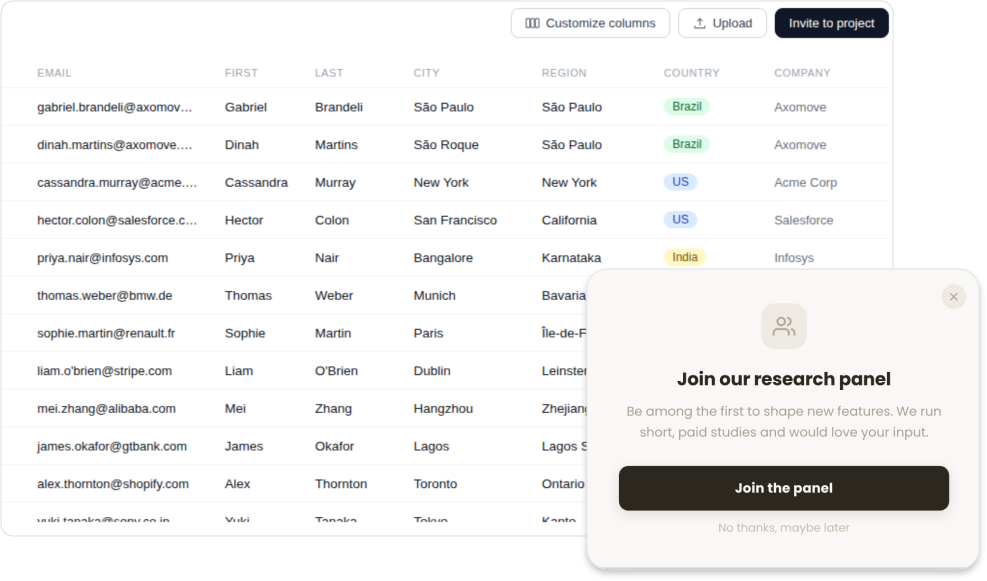 Click to enlarge Build your Participant CRM screenshot