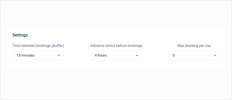 Advanced calendar settings